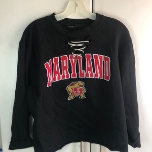 Custom University of Maryland Cropped Sweatshirt